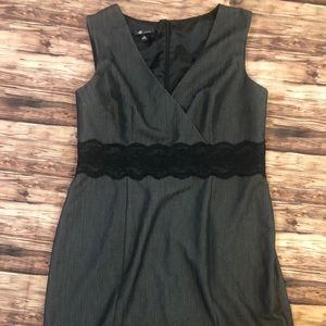 AB Studio Dark Gray Dress w Lace